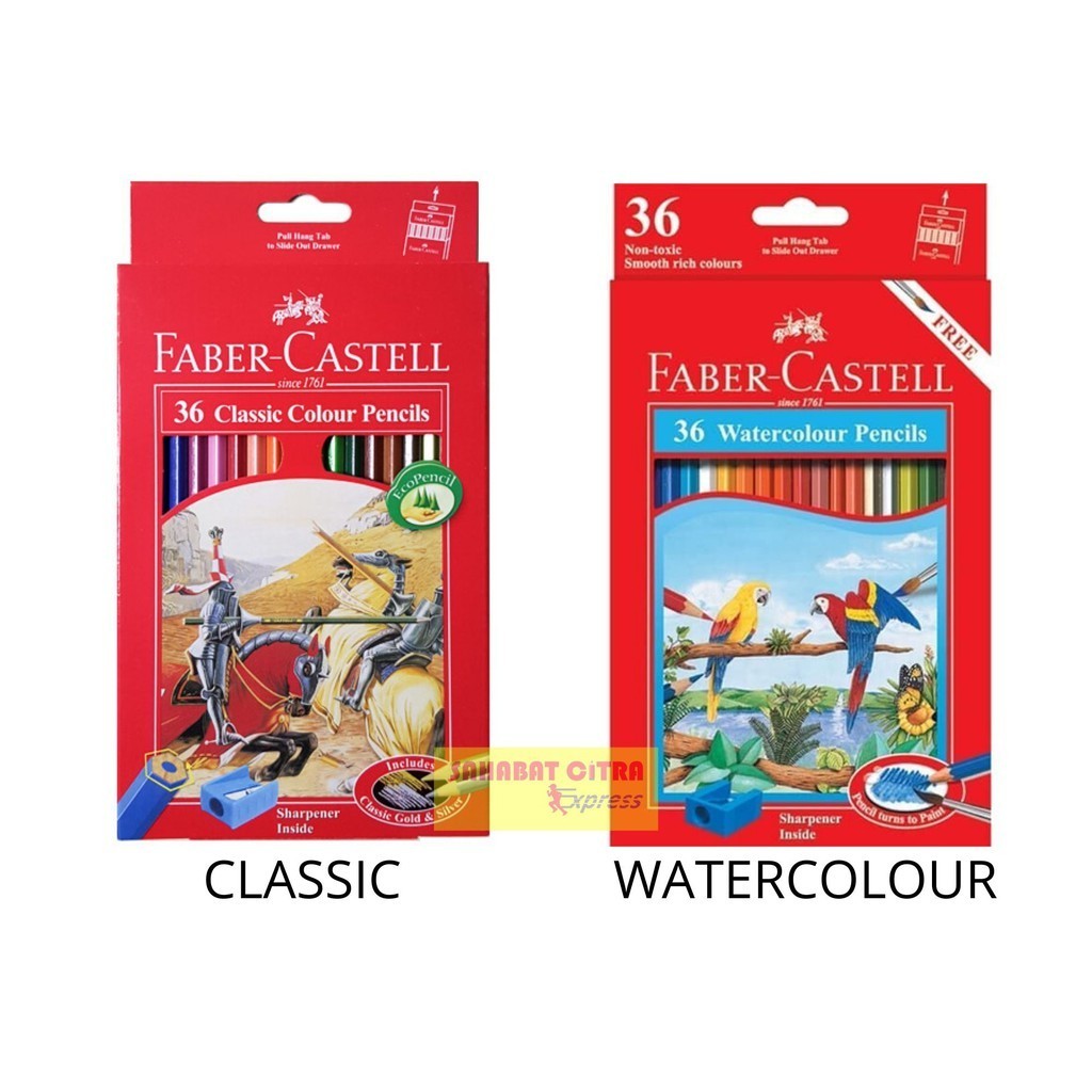 

PENSIL WARNA FABER CASTELL 36 WATERCOLOUR 彩笔
