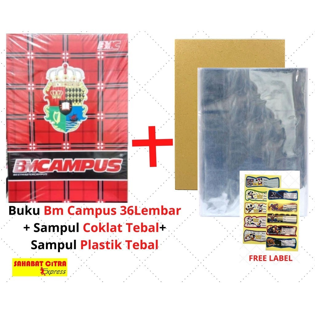 

BUKU TULIS SAMPUL BM CAMPUS PCS 笔记本 (包咖啡纸/塑料）