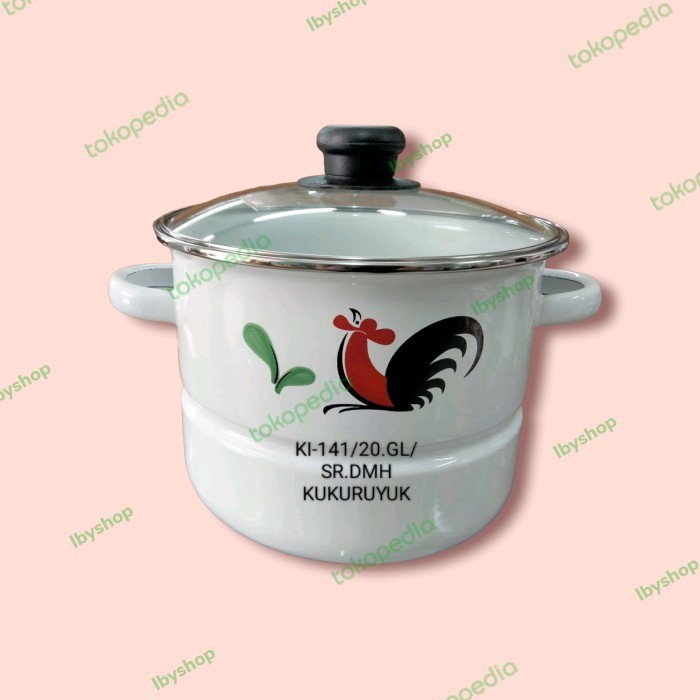 Panci Kukus Enamel Steamer