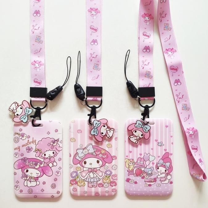 

ID Card Holder Name Tag Lanyard Kalung Kartu Cute My Melody Sanrio