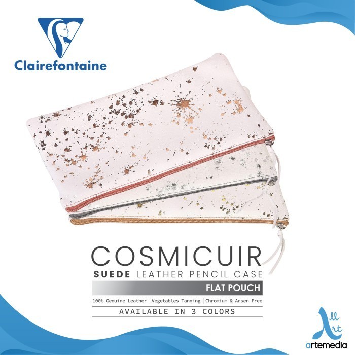 

Tempat Pensil fontaine Cosmicuir Flat Suede Leather Pencil Case