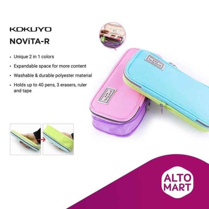 

KOKUYO Novita-R able Pencil Case Pastel Cookie Tempat Pensil