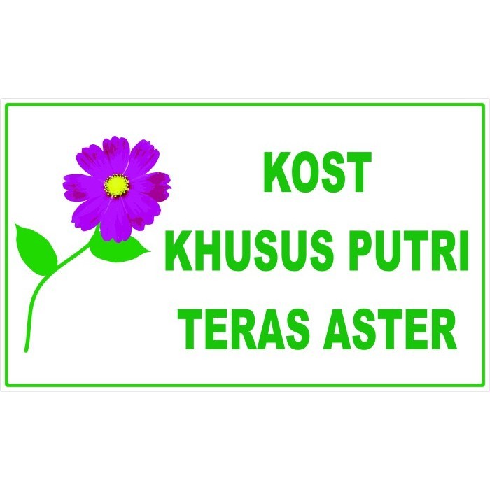 

Sign ard Acrylic Papan Nama Custom Papan nama Kost
