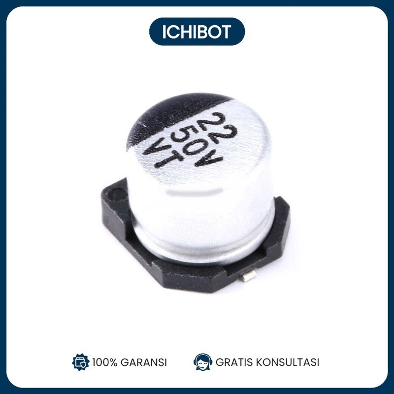 22uF 50v 6.3x5.4 SMD SMT Capacitor Elco Elko Kapasitor 22 uF
