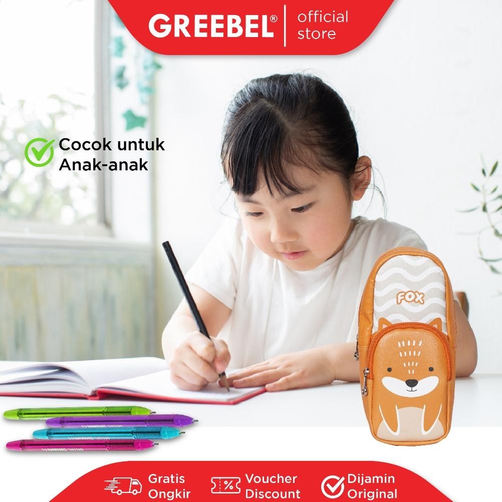 

GREEBEL PENCIL BAG 0124-33 /Tempat Pensil/Kotak Pencil Pen anak lucu cute warna warni / Penyimpanan Alat Tulis