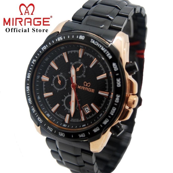 Jam Tangan Pria Mirage 8305Ph Hitam Rosegold