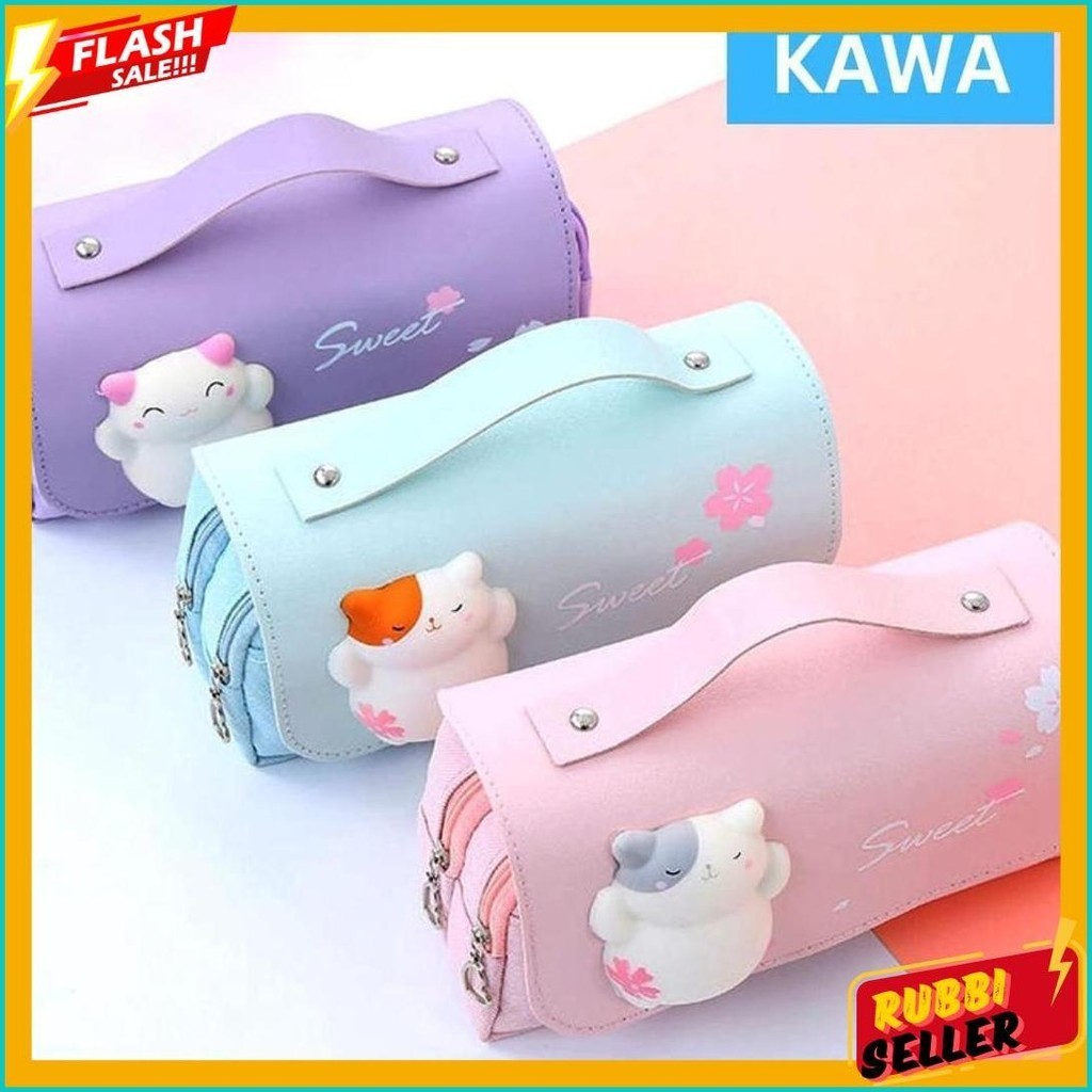 

Kawa Kotak Pensil Squishy Lucu Kain Pencil Case Aesthetic Multifungsi (6.6)