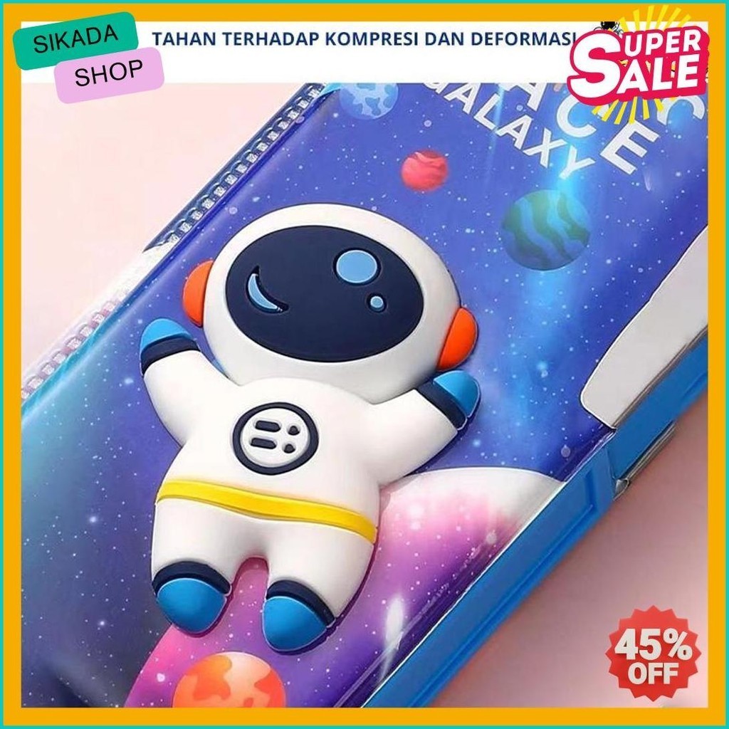 

Matougui -Kotak Pensil Anak Tempat Pensil Multifungsi Motif Storage Box Lapisan Ganda Tunggal Dengan Rautan Kapasitas Pencil Astronaut 3D Cartoon Multi -Fungsi Kotak Pensil (Order Sebelum Ketinggalan)