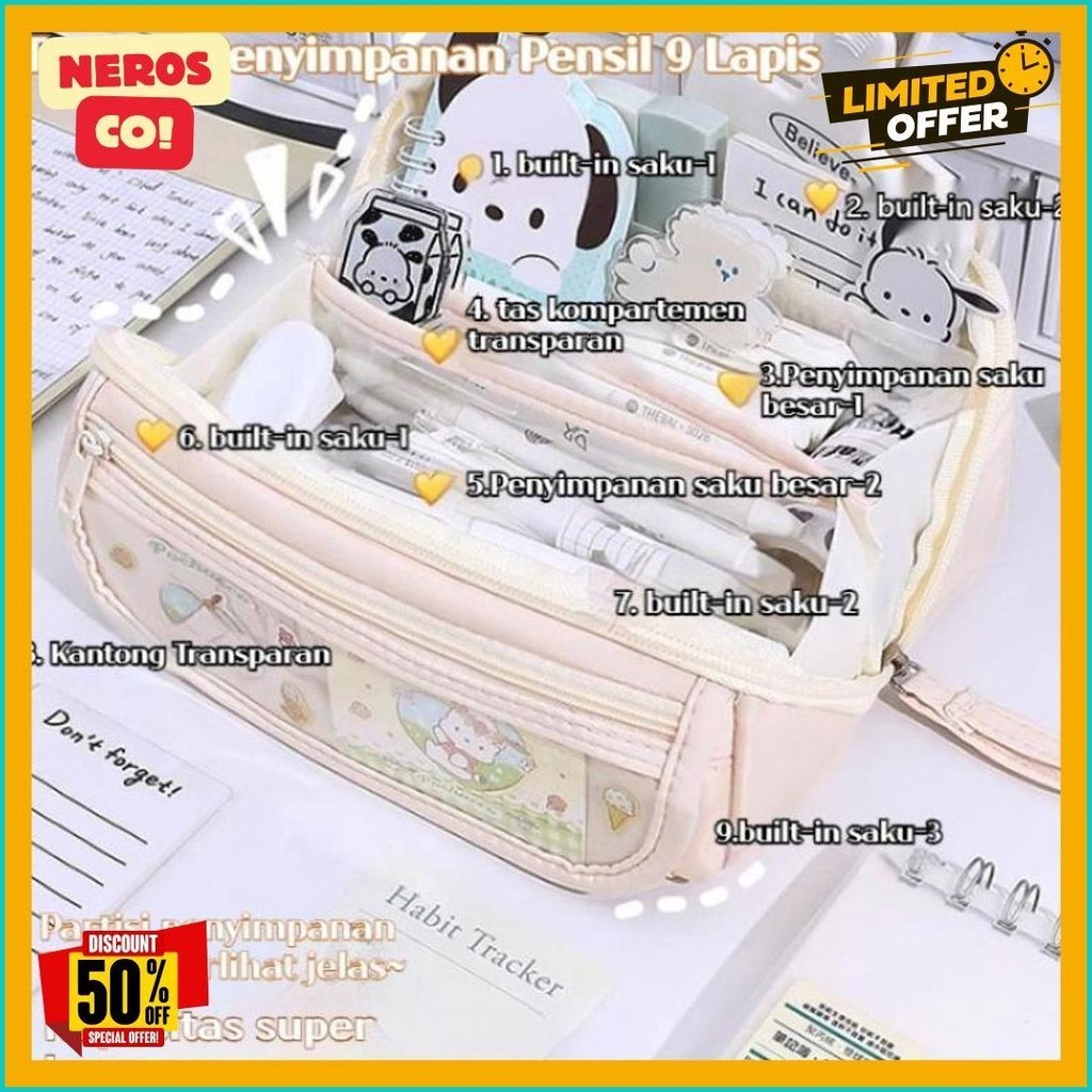 

Penjual Lokal9 Lapis Tempat Pensil Cinnamoroll Tempat Pensil Berkapasitas Besar Sanrio Anime Melody Kuromi Penyimpanan Alat Tulis Siswa Perlengkapan Sekolah (Lagi Rame)