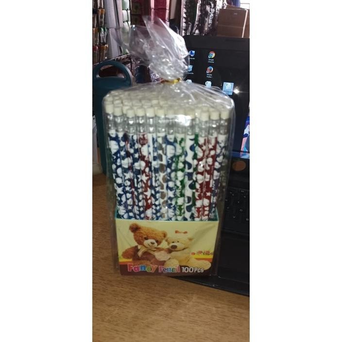 

[100 Pcs] Pensil 2B Fancy Motif Murah Isi 100 (Warna Random) (Murmer)