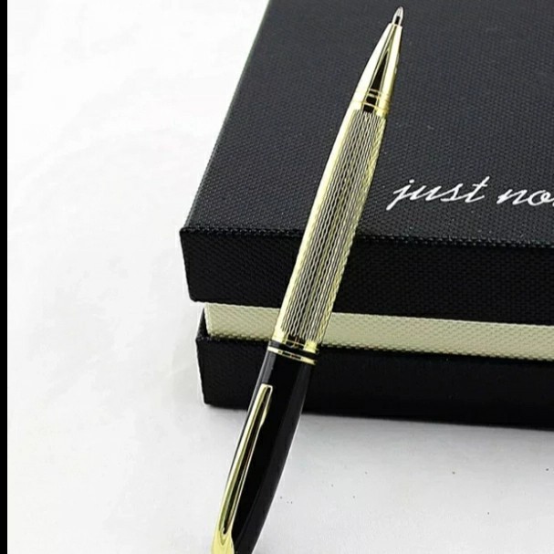 

Arom Pulpen Bolpoin Hitam Gold Mewah Refiil Pen Parker