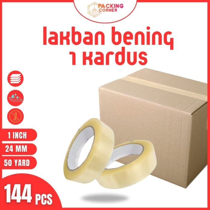 

Lakban Solatip Isolasi Bening 45M 1 Inch 24mm x 50Yard 1dus /