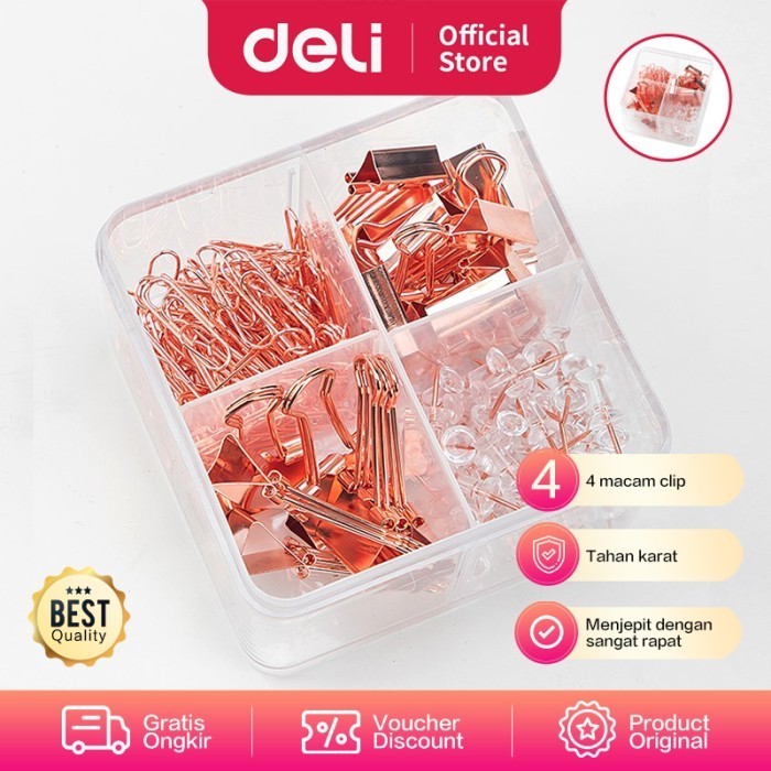 

Deli office combination paper clip clip and Push Pin 78551