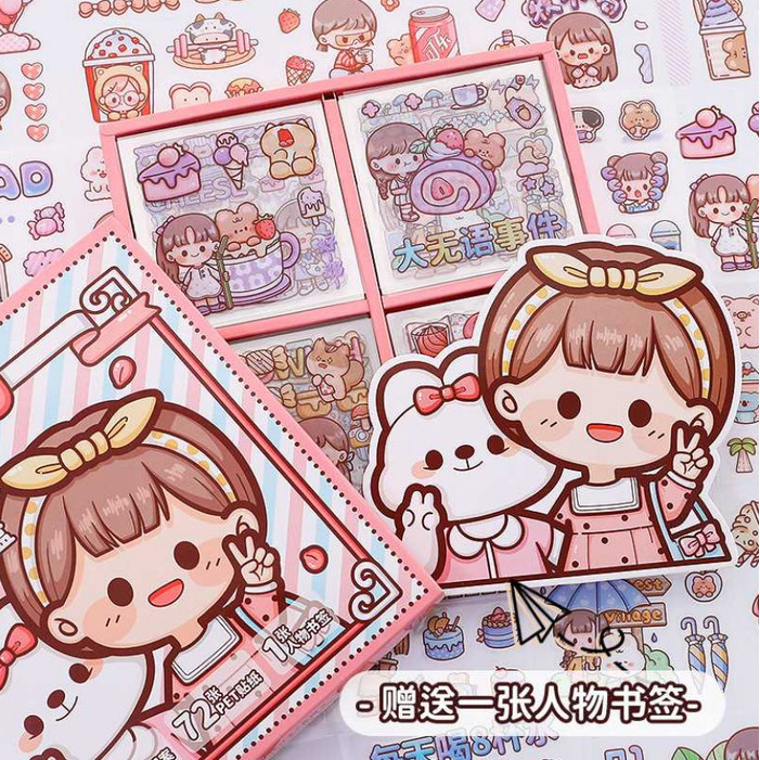 

Sticker Isi 72 Lembar TELADO MOMO GIRL Stiker Anak Cute Lucu DIY