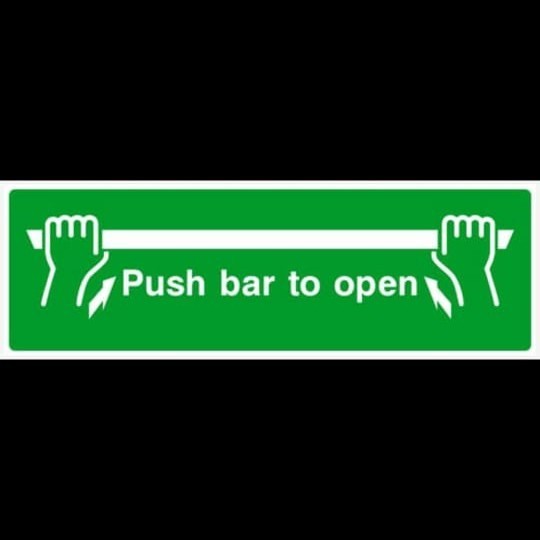 

stiker push bar to open 10x60 cm