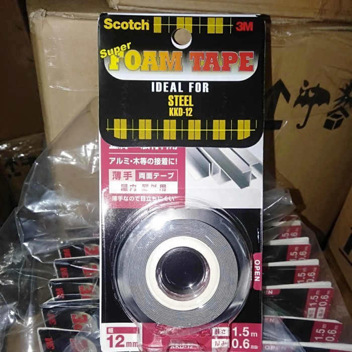

Double tape 3M super foam tape for steel 12 mm x 1,5M x 06mm