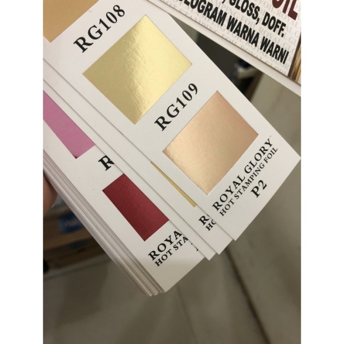 

Barangbaru Kertas Foil / Hot Stamping Foil Warna Rose Gold 1/2 Roll /