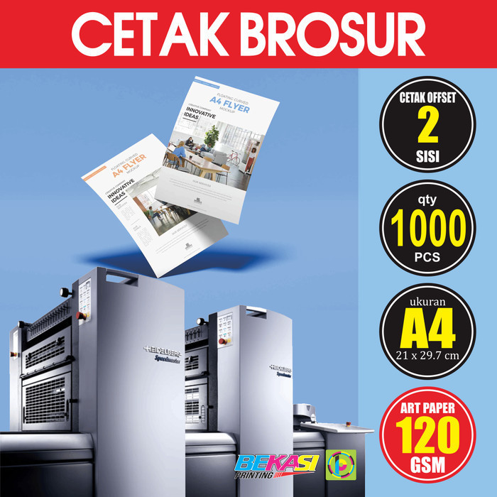 

Cetak Brosur A4 2 Sisi Full Color Art Paper 120gram