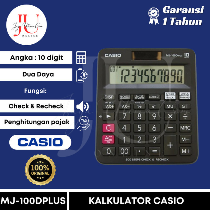 

Calculator MJ 100D Plus Original Tanpa Dus Garansi Toko