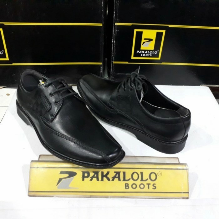 Sepatu Pantofel Pria Pakalolo N0338 Kulit Asli Hitam