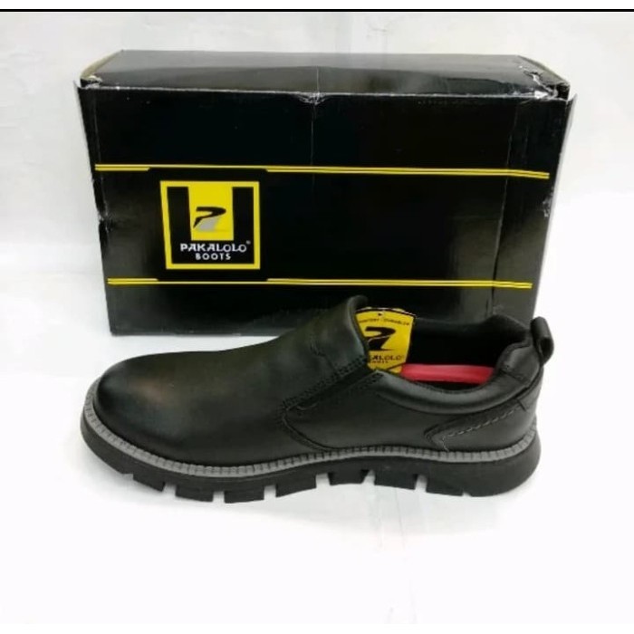 Sepatu Kulit Pakalolo N0813 Black.Sepatu Pantofel Pakalolo