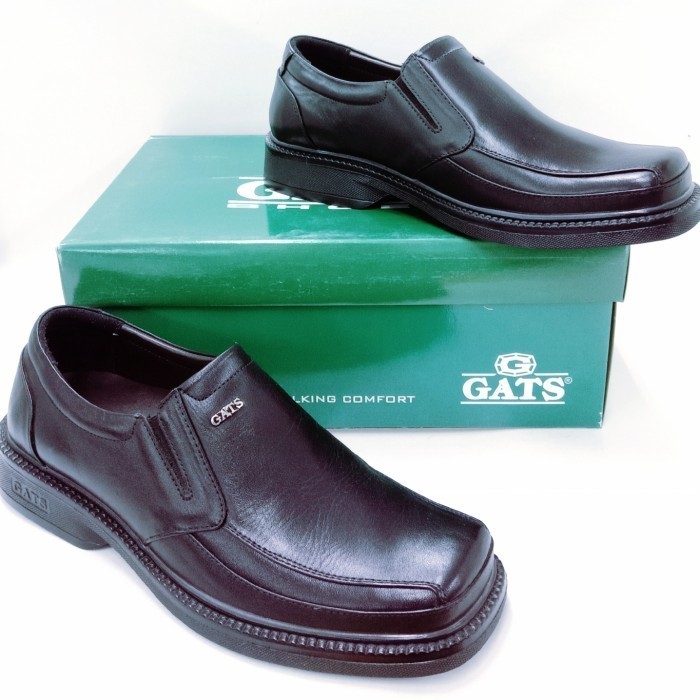 Sepatu Pantofel Kulit Pria Gats Rf 8007 Black Original By Gats