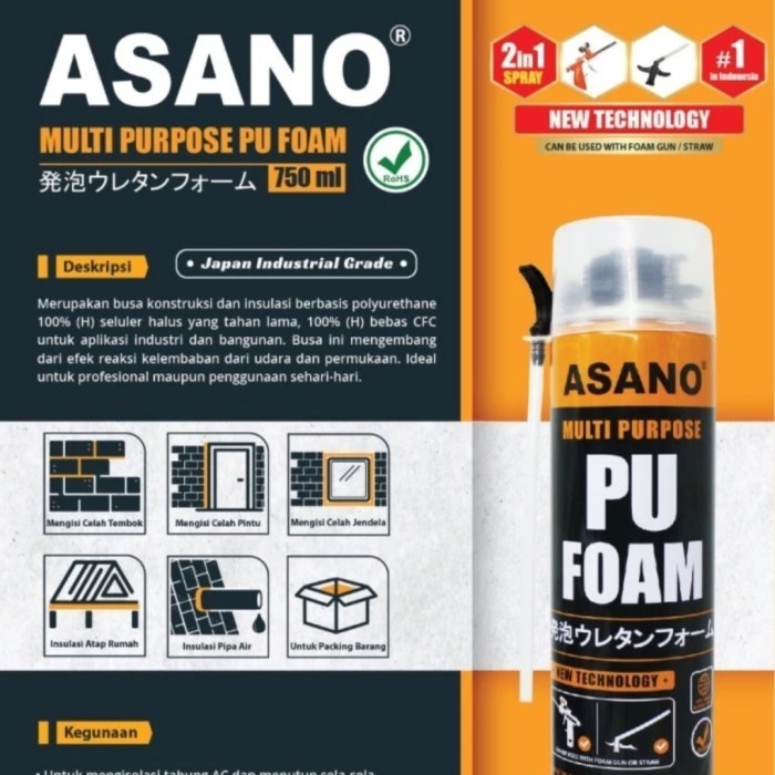 ASANO PU SPRAY FOAM POLYURETHANE FOAM SEALENT PU FOAM