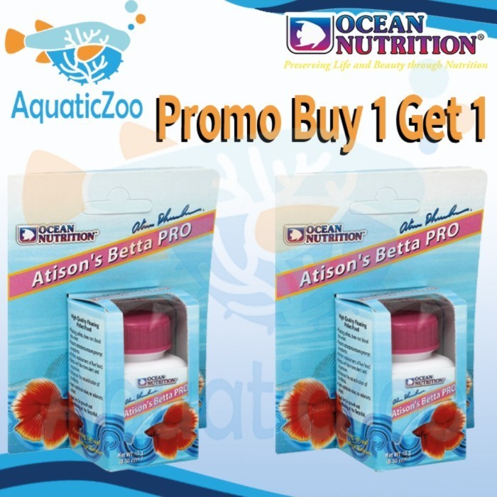 BUY 1 GET 1 OCEAN NUTRITI ATISON'S BETTA PRO 15GR MAKANAN CUPANG