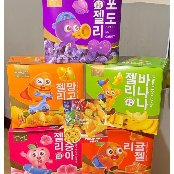 

[Halal] Permen Jelly Kupas Isi 20 Bks X 20G / Tyl Gummy Candy Aneka Rasa