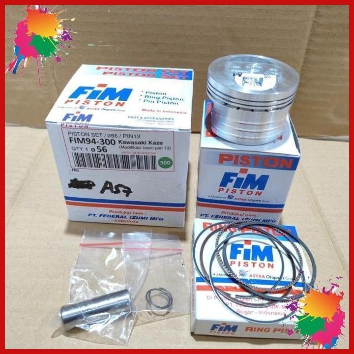 (AQP) PISTON SEHER FIM 94 KAWASAKI KAZE DOME BIG BORE UP OS 300 PIN 13