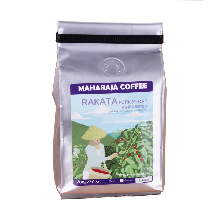 

Kopi Robusta Rakata Petik Merah 200G Maharaja