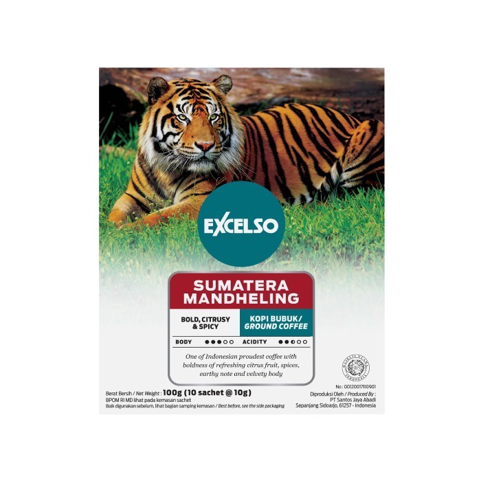 

Excelso Kopi Single Serving Sumatera Mandheling Pack Of 5 Folding Box