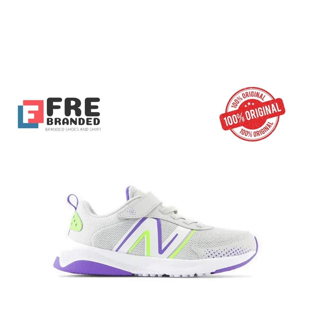 ORI SEPATU ANAK NB NEW BALANCE DYNASOFT 545 BUNGEE LACE WITH TOP STRAP GIRLS RUNNING SHOES - GREY 11