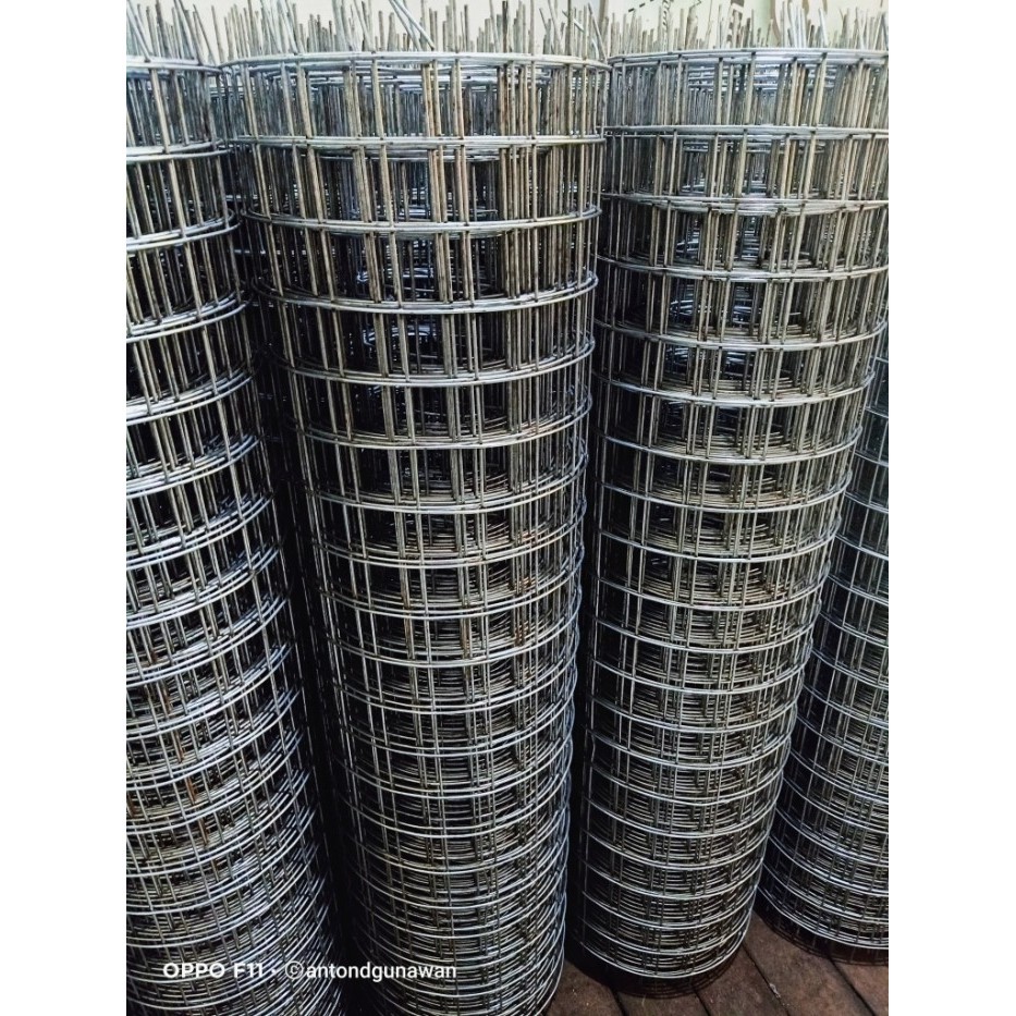 Wiremesh Roll Kawat Ram Loket Besi Galvanis Diameter 3mm Las Titik