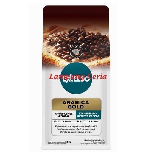 

Kopi Bubuk Exelso Arabica Gold 200