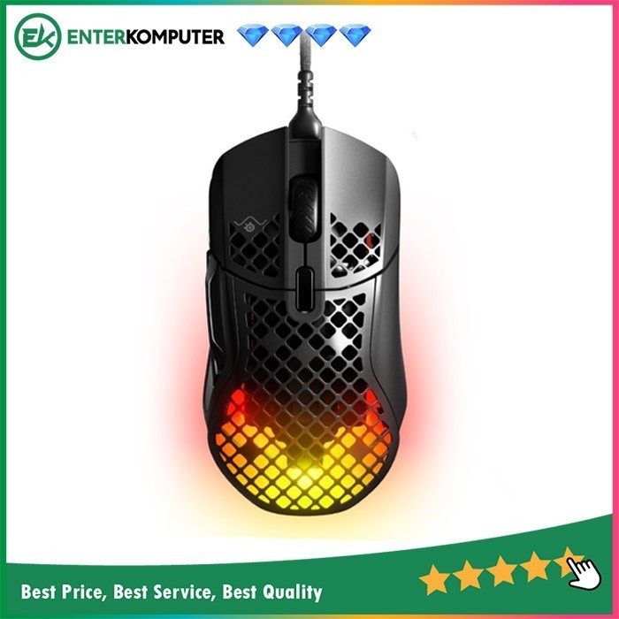 SteelSeries Aerox 5 - Mouse Gaming Ergonomis Hitam