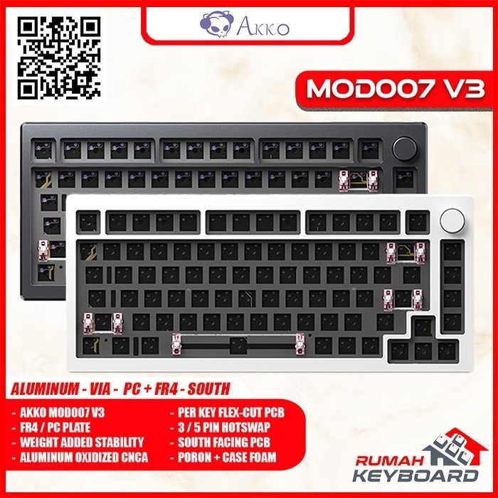 AKKO MOD007 V3 - VIA - ALUMINUM - GASKET - SOUTH FACING - BARENE