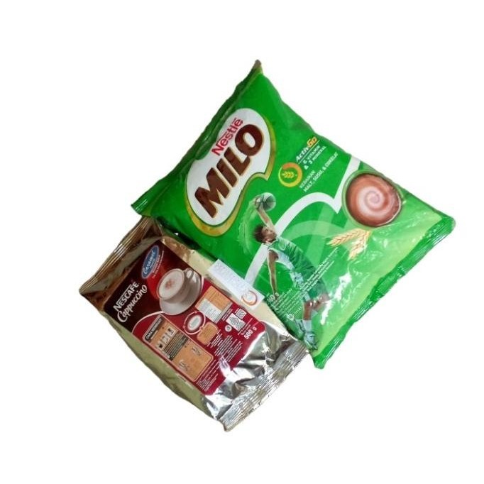 

Paket Nescafe Cappucino Caramel + Milo Complete Mix