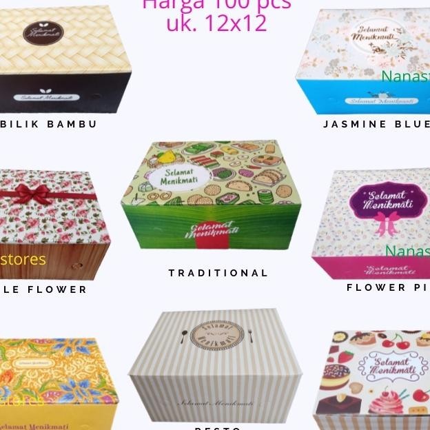 

100 Pcs Dus Kue Ukuran 12X12, Sna Box, Dus Sna, Dus Kue Basah