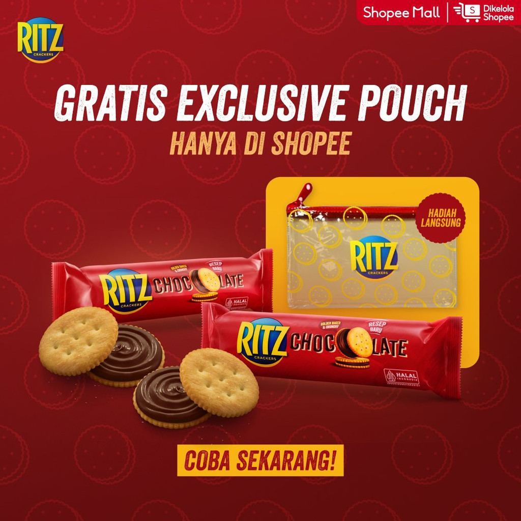 

Ritz Biskuit Sandwich Cokelat 91g x 2 Free Ritz Pouch