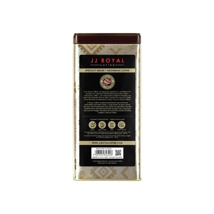 

Jj Royal Coffee Flores Arabica Ground (Kopi Bubuk) Tin 200G