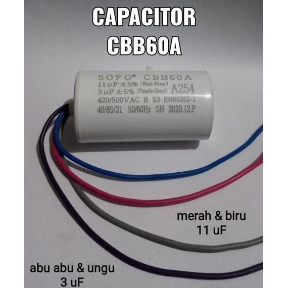 Kapasitor Mesin Cuci Sharp Original 11 3 Uf Sofo Pengganti Epcos Promo