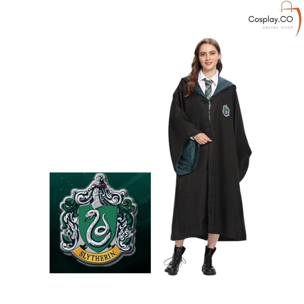 Cosplay Kostum Jubah Pelajar Sekolah Sihir Halloween Pria Dan Wanita Harrypotter Ada Logo (Cod)