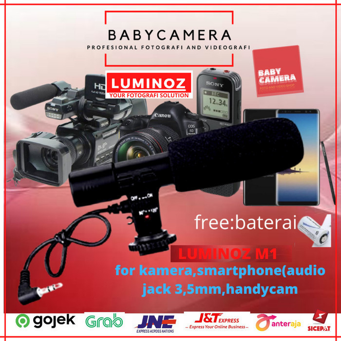 Microphone External Mic Luminoz Untuk Kamera,Handphone,Handycam,Laptop