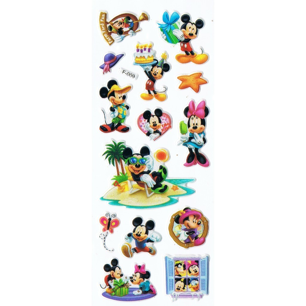 

SK005 - Sticker Tempel Tempelan Hiasan Hias Reward Anak Embos Mickey