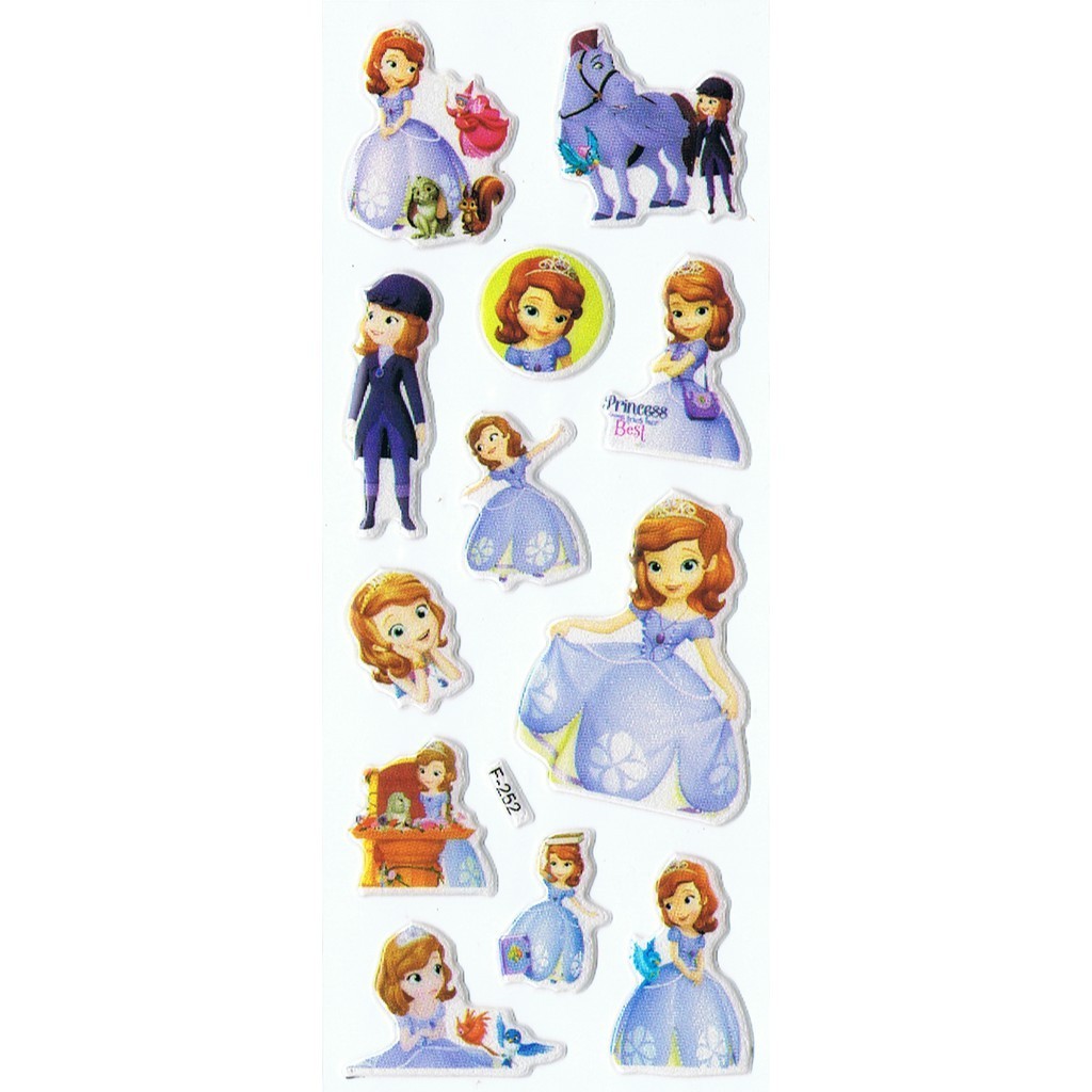 

SK114 - Sticker Tempel Tempelan Hiasan Hias Reward Anak Embos Princess Sofia