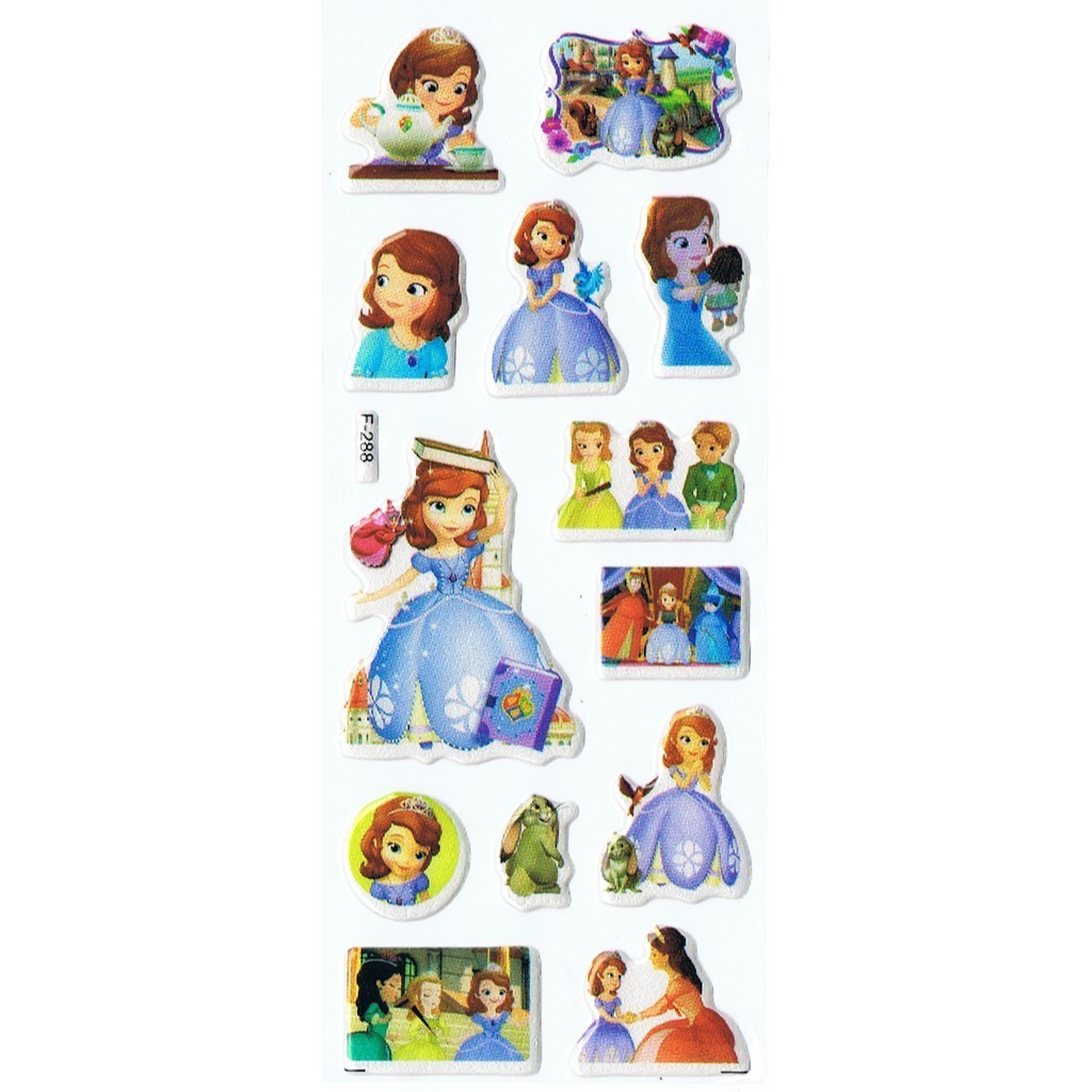 

SK115 - Sticker Tempel Tempelan Hiasan Hias Reward Anak Embos Princess Sofia