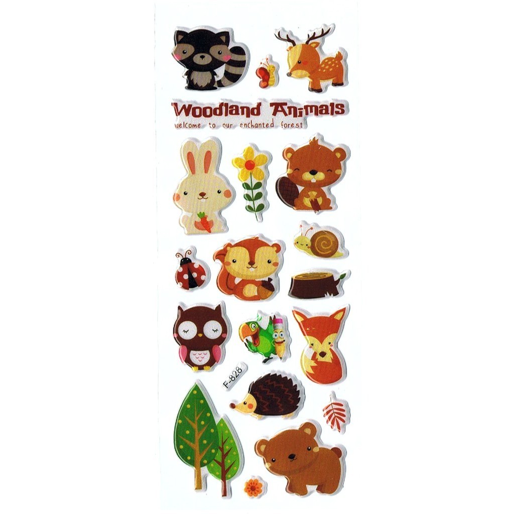 

SK545 Sticker Tempel Tempelan Hiasan Reward Anak Embos Animal Binatang