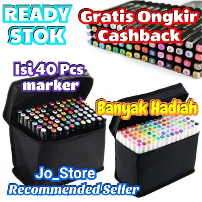 

Sarila Touchfive 40 Colors Twin Marker / Spidol Gambar Sketsa Copic Brush Pen
