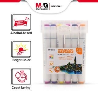 

Sarila M&G Spidol Lukis Double-Tip Twin Tip Marker Triangle Art Marker/Set
